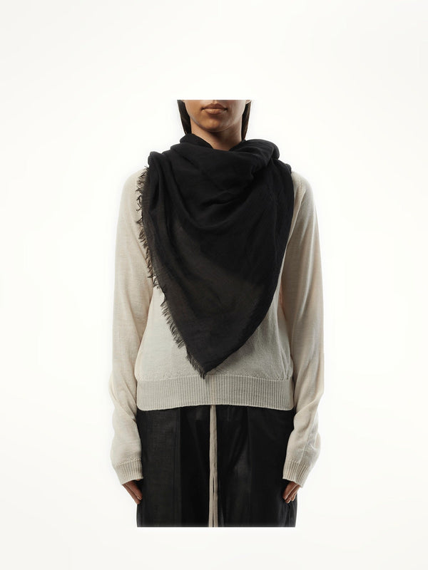 Rick Owens Kika Mega Scarf in Black