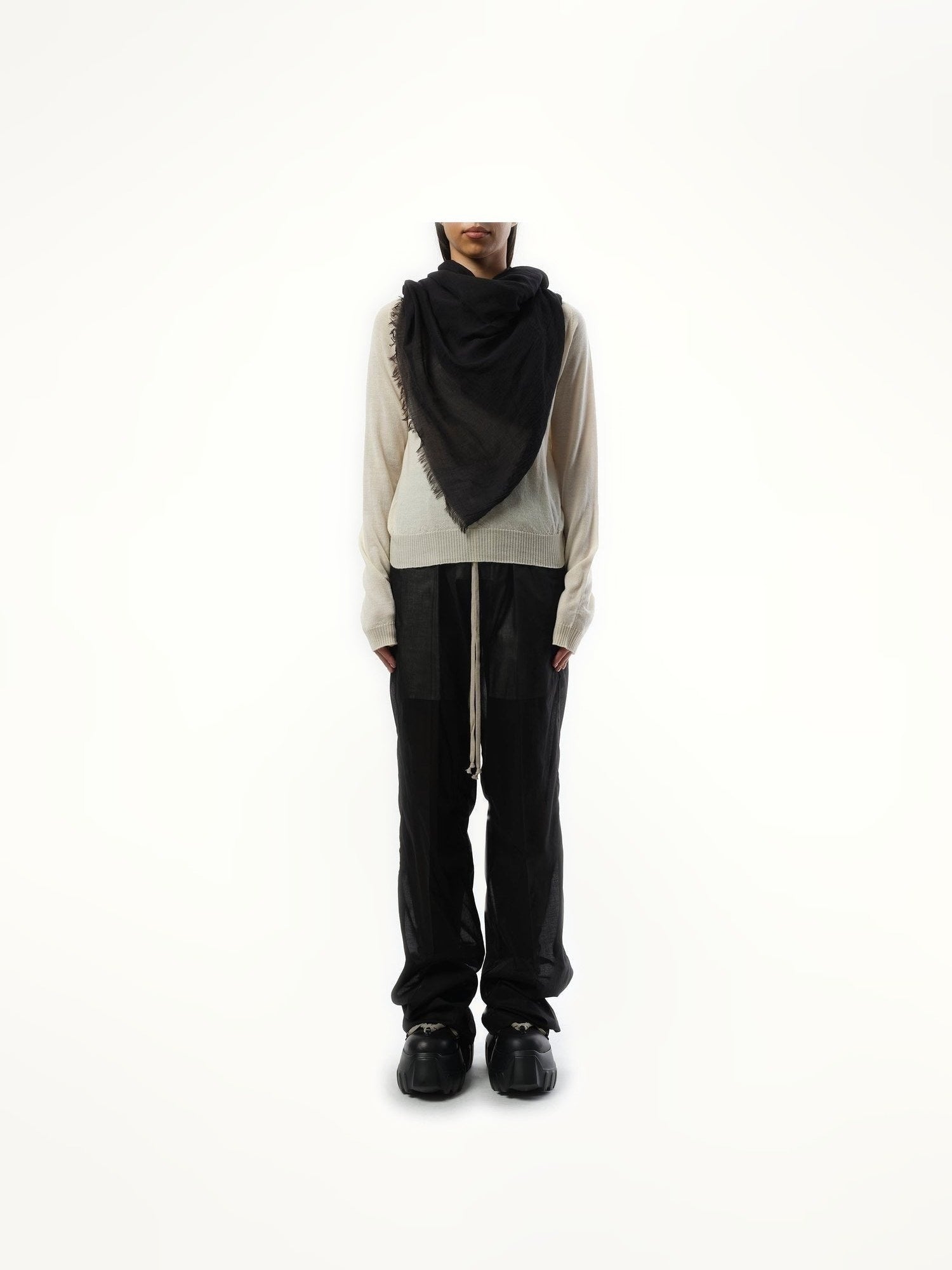 Rick Owens Kika Mega Scarf in Black