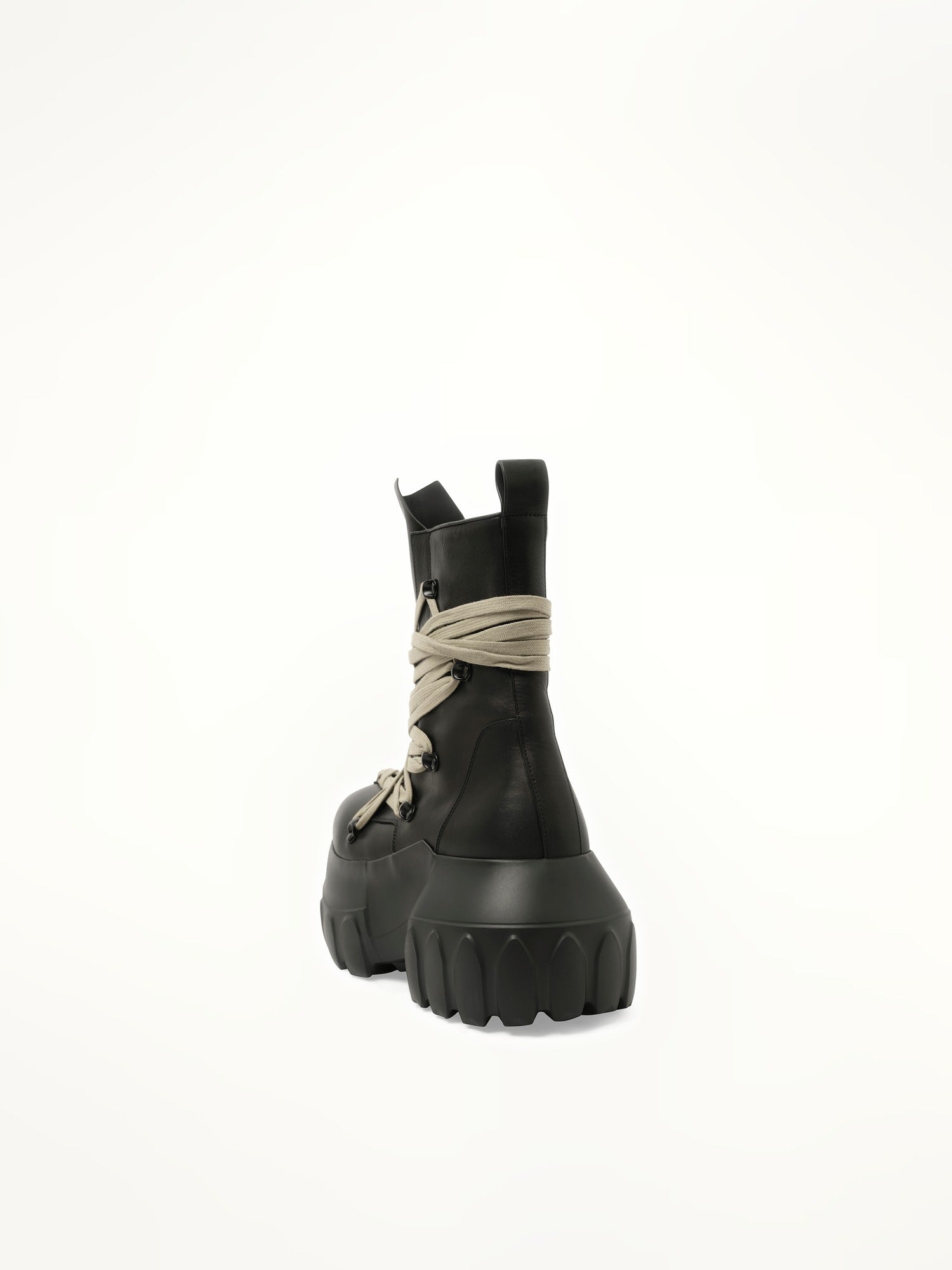 Megalaced Mega Tractor in Black Back View | RICK OWENS