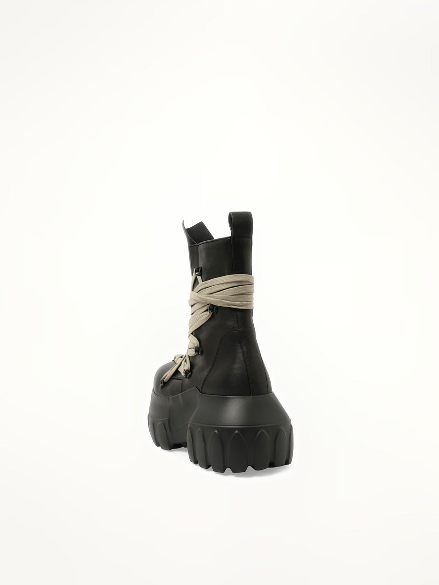 Megalaced Mega Tractor in Black Back View | RICK OWENS