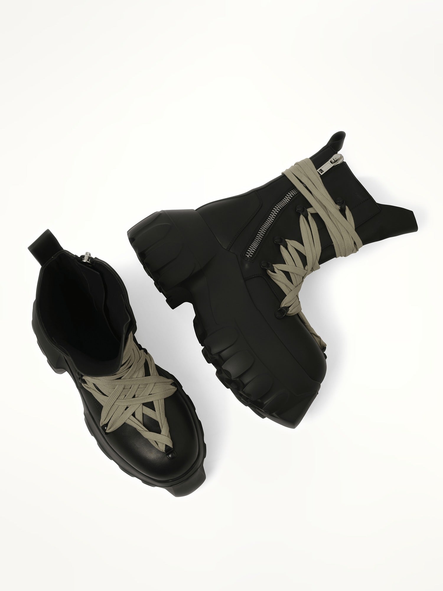 Megalaced Mega Tractor in Black Top View | RICK OWENS
