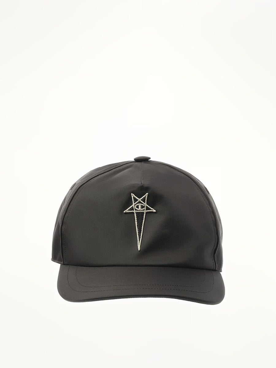 Rick Owens Drkshdw Champion x Drkshdw Baseball Cap in Black