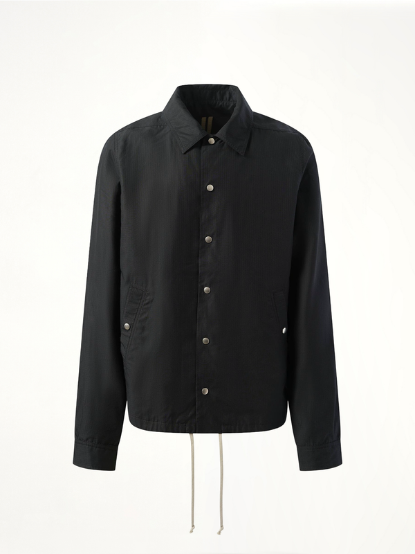 Snapfront Nylon Jacket in Black