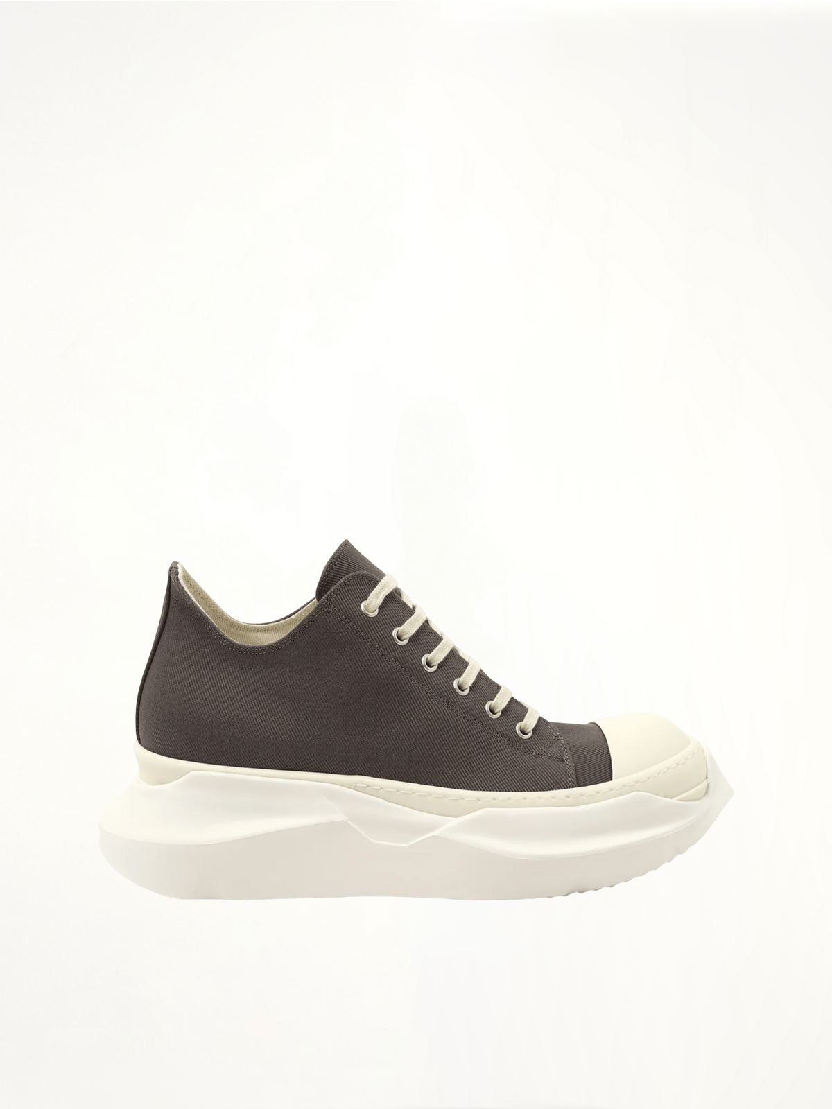 Abstract Low Sneaker in Dark Dust/Milk Side View | RICK OWENS DRKSHDW