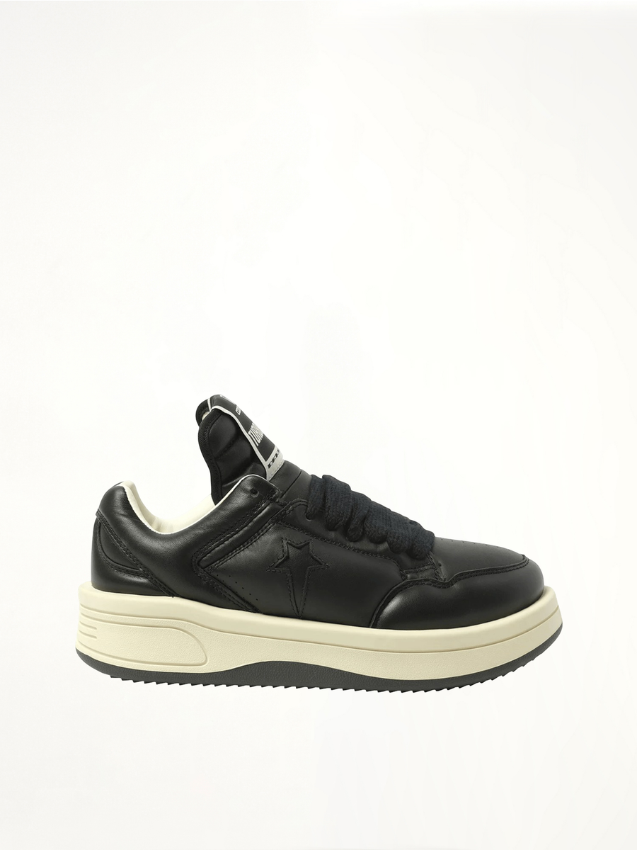 Converse X DRKSHDW TURBOWPN OX in Black Side View | RICK OWENS DRKSHDW