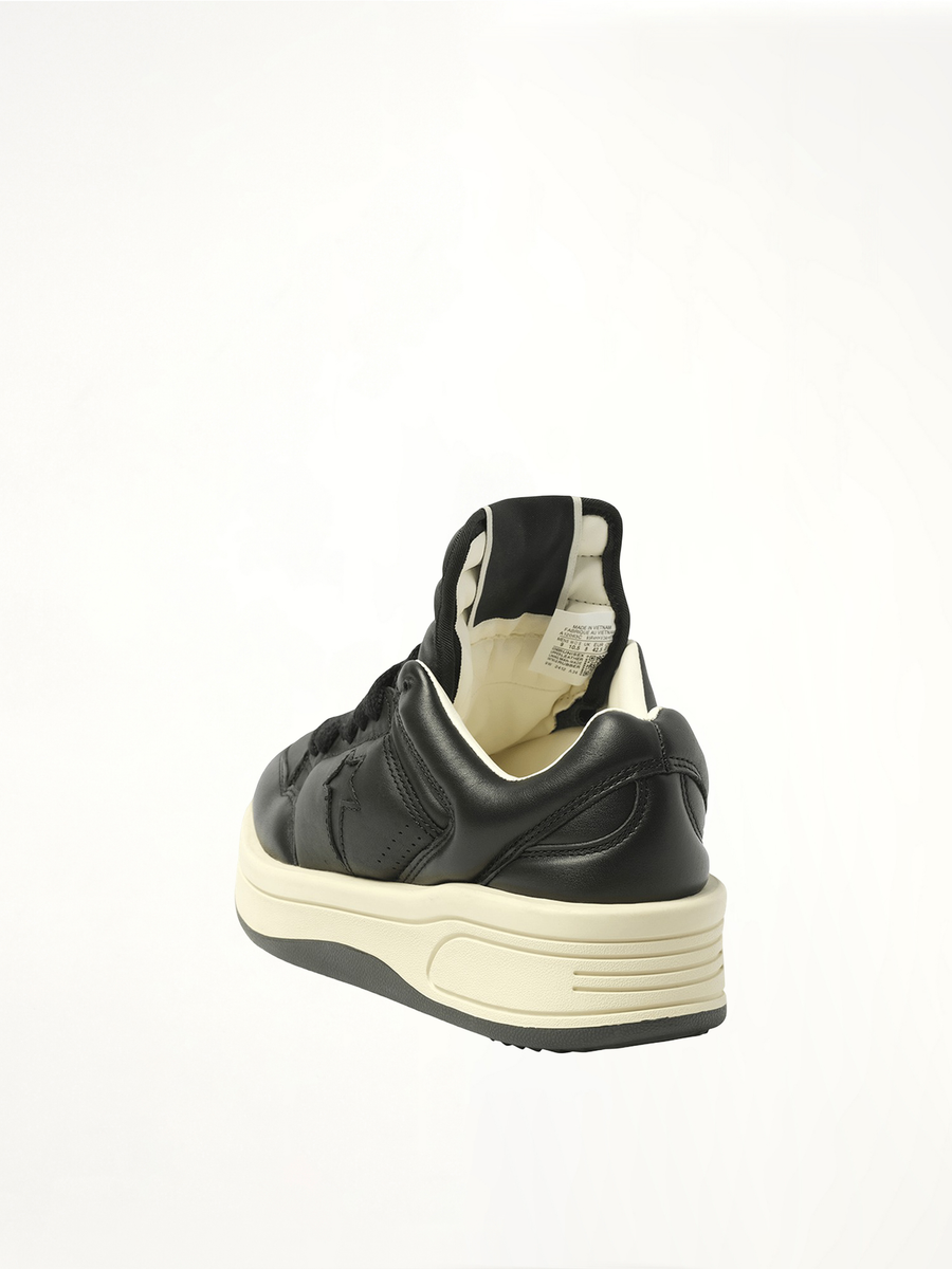 Converse X DRKSHDW TURBOWPN OX in Black Back View | RICK OWENS DRKSHDW