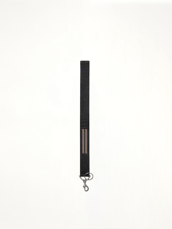 DRKSHDW Denim Keychain in Black Wax/Pearl