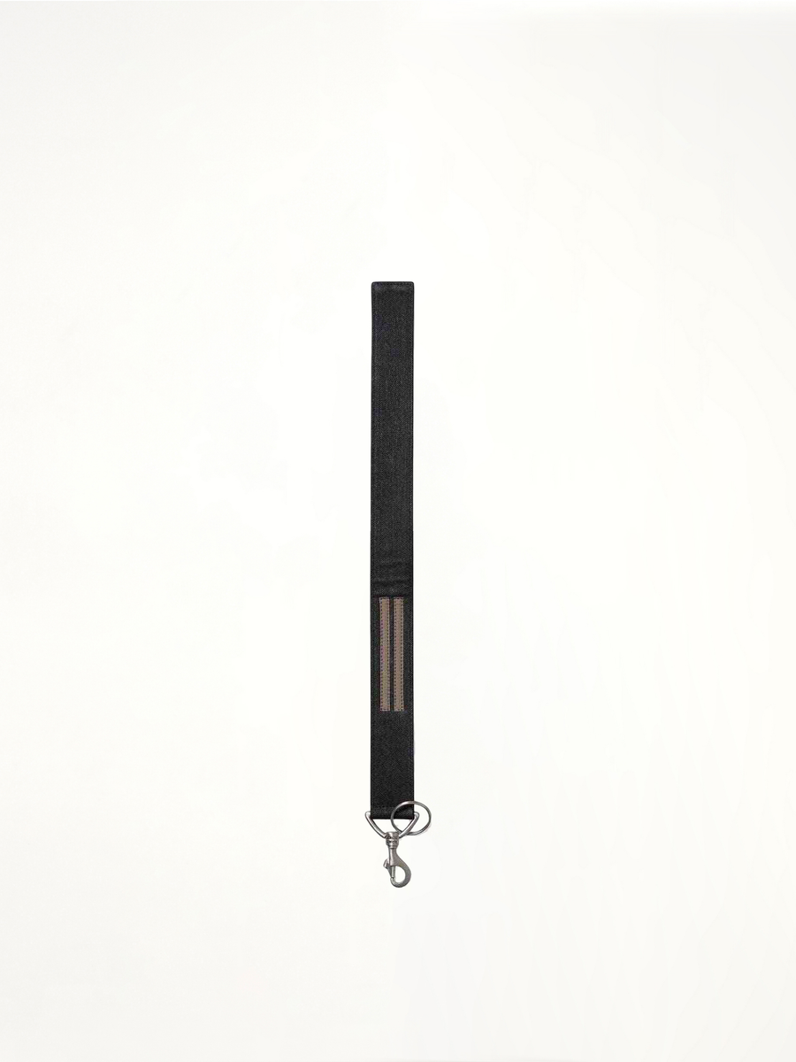 DRKSHDW Denim Keychain in Black Wax/Pearl