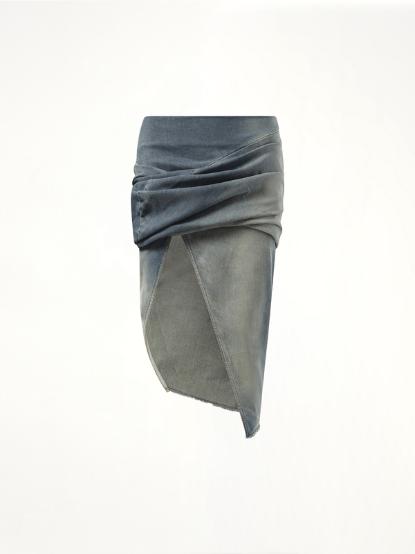 Low Twist Skirt in Washed Indigo