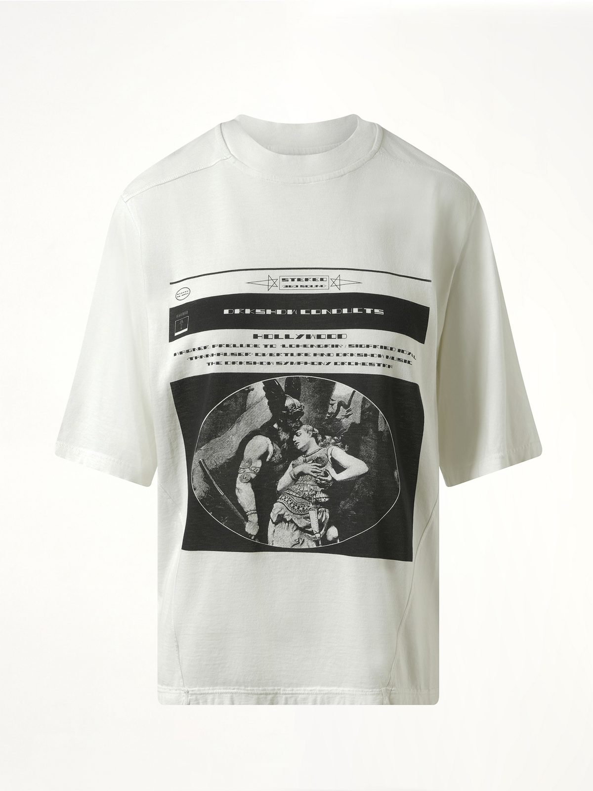 ミルク/ブラックのオペラプリントセイウチTシャツ