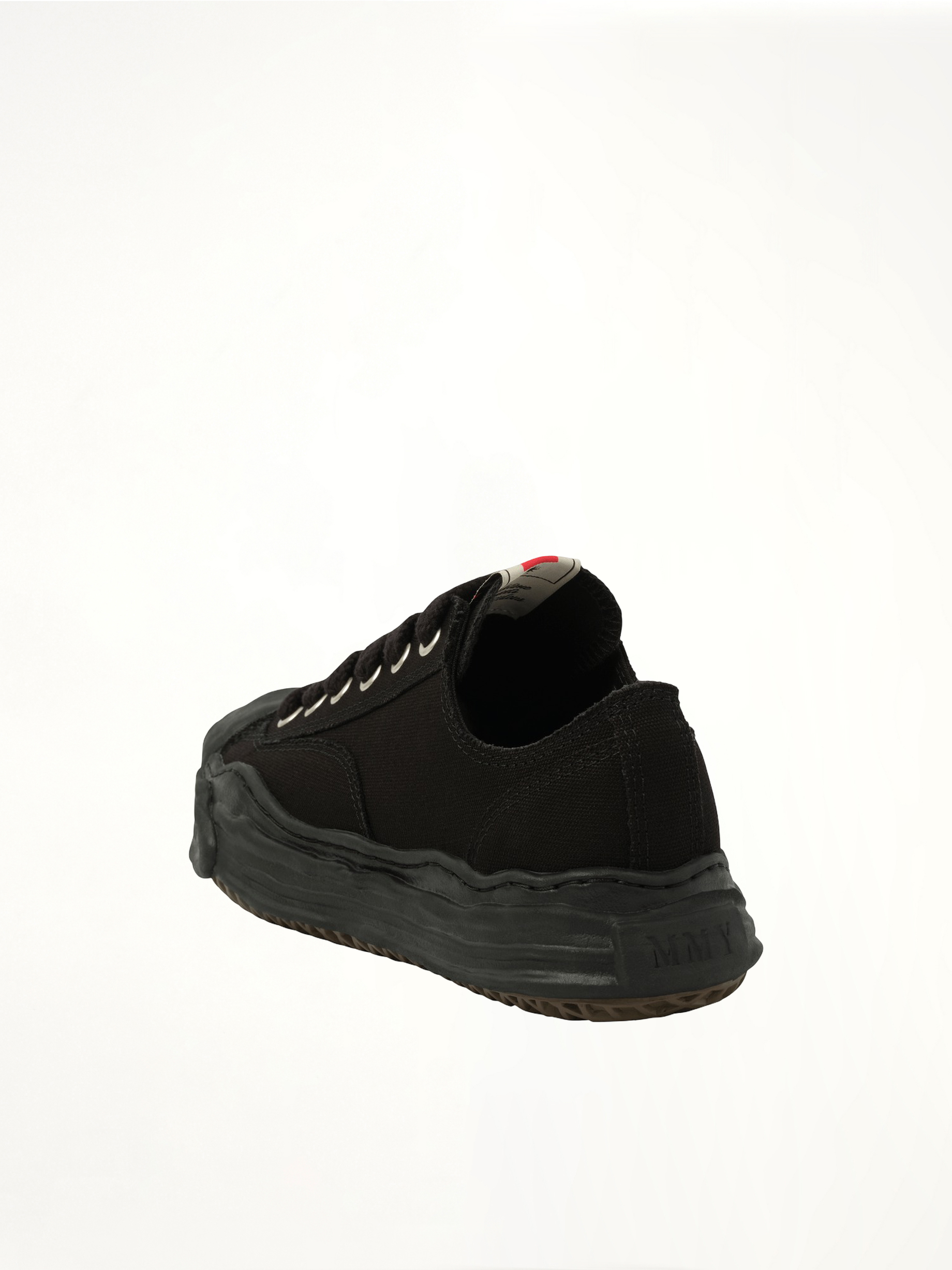 Hank OG Sneaker in Black/Black Back View | MAISON MIHARA YASUHIRO