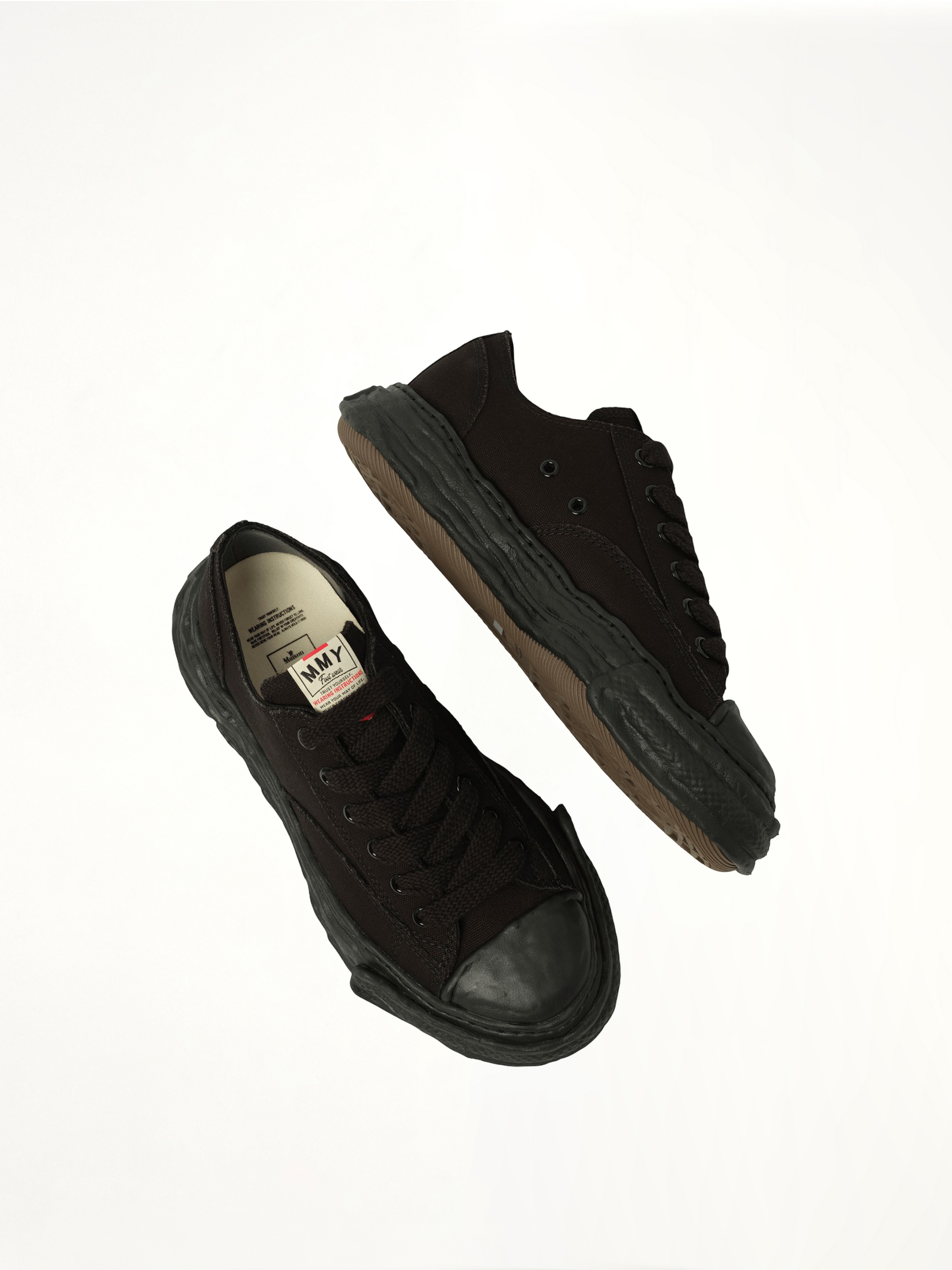 Peterson 23 OG Sneaker in Black/Black Top View | MAISON MIHARA YASUHIRO