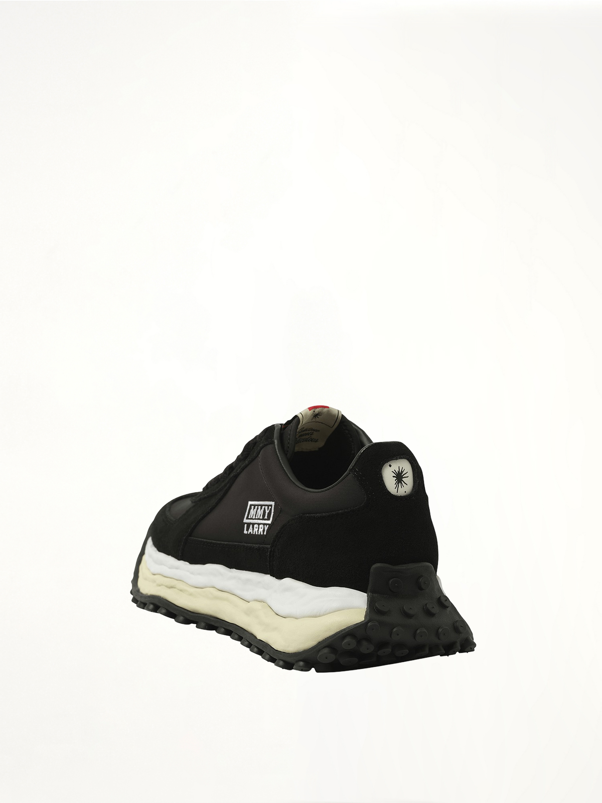 Larry OG Sneaker in Black Back View | MAISON MIHARA YASUHIRO