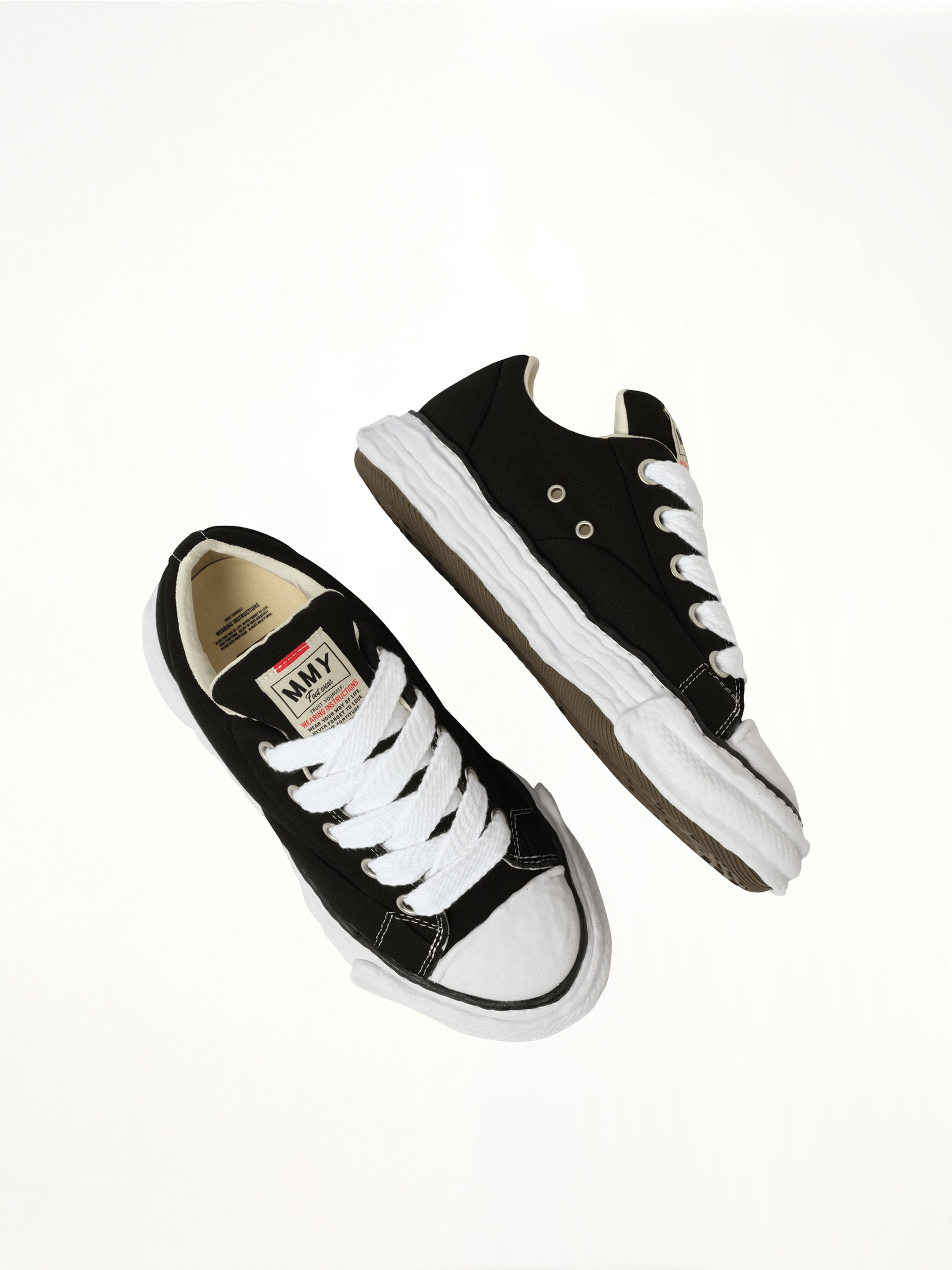 Peterson 23 OG Padded Sneaker in Black Top View | MAISON MIHARA YASUHIRO