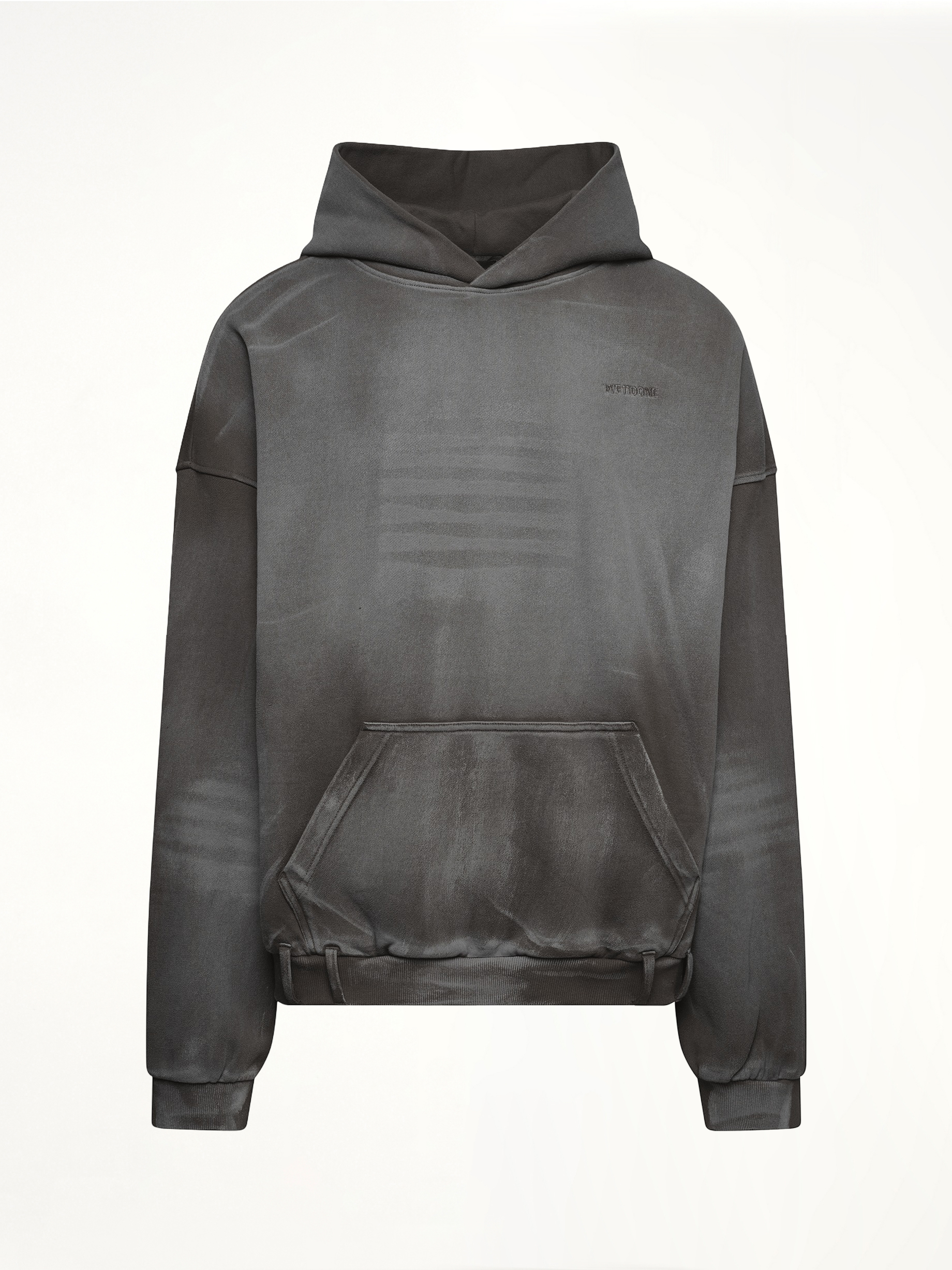 Spray Washed Hoodie in Charcoal