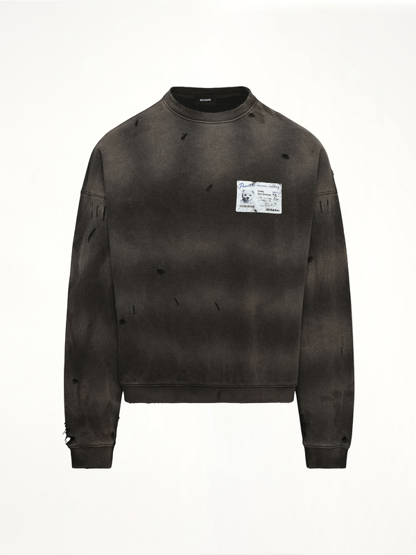 Peaches Print Sweatshirt in Charcoal