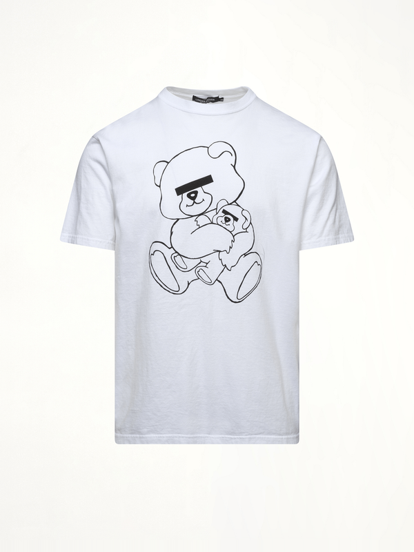 Teddy Bear Printed T-Shirt in White