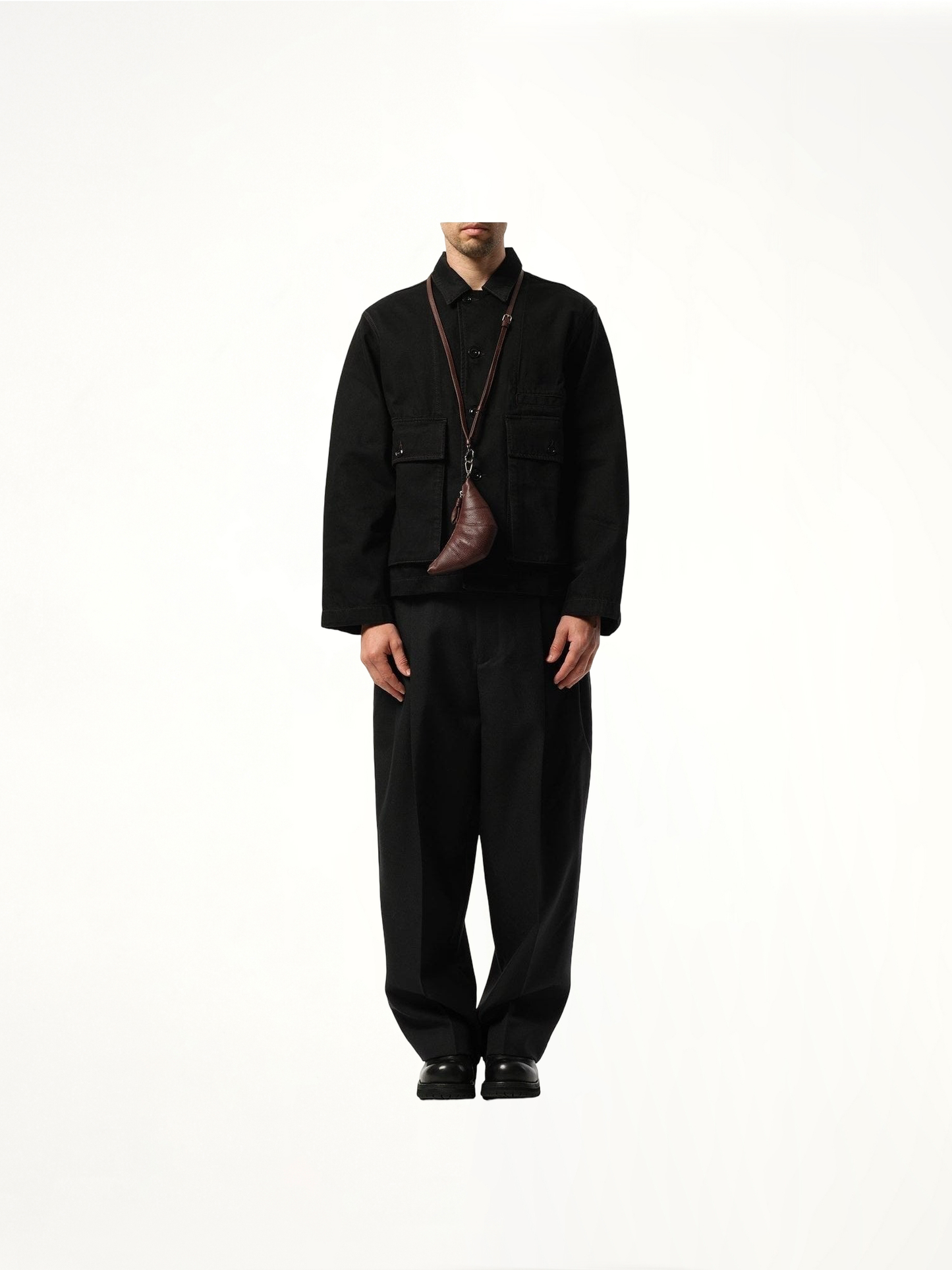 Crossbody Croissant Coin Purse in Roasted Pecan