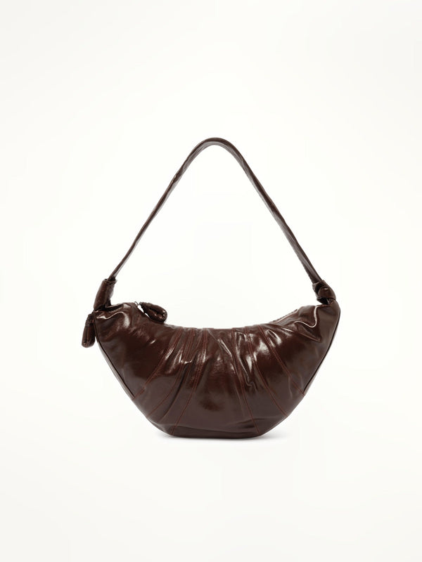 Lemaire Large Croissant Bag in Chocolate Fondant