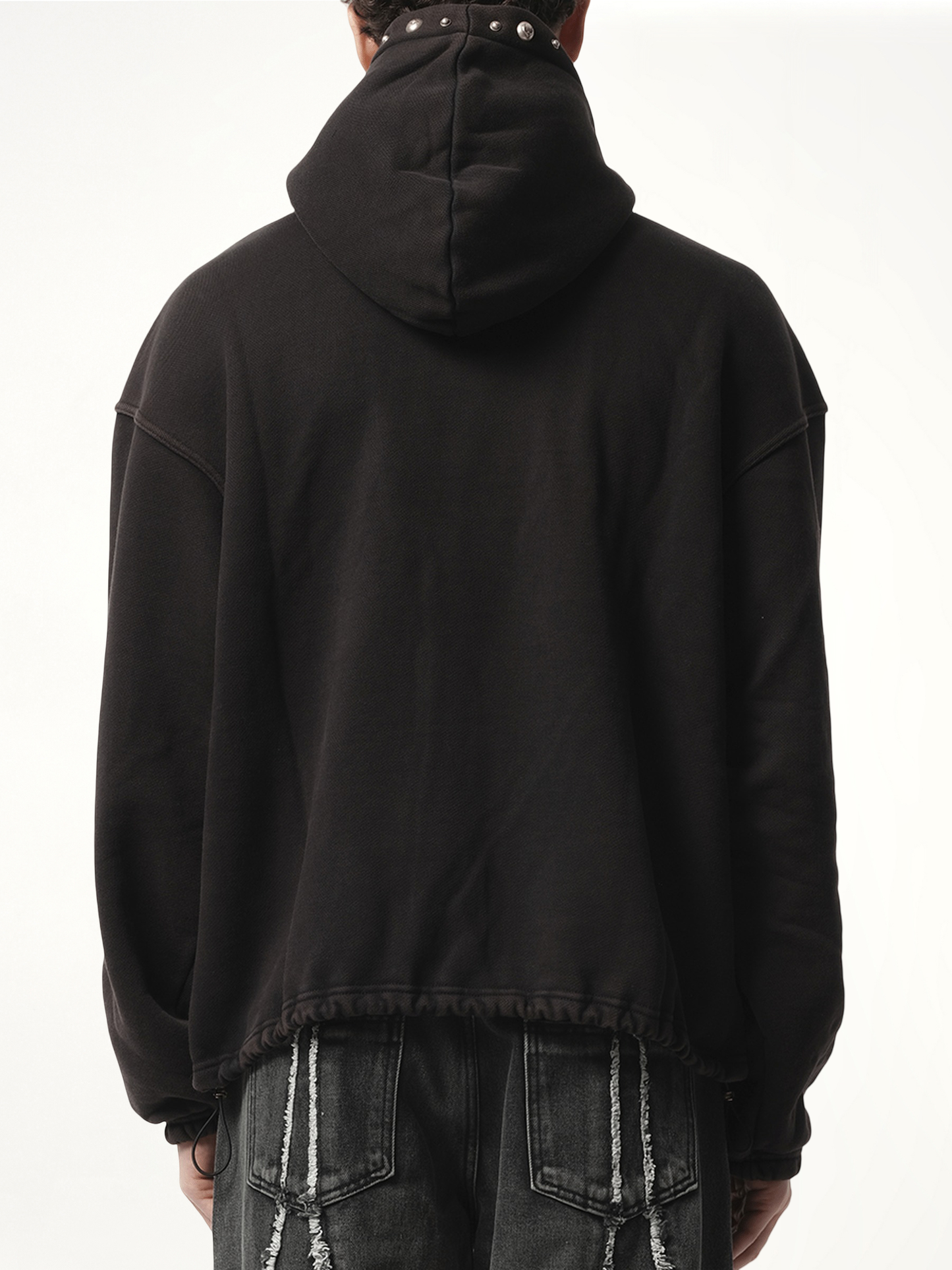 Peace Stud Hoodie in Black