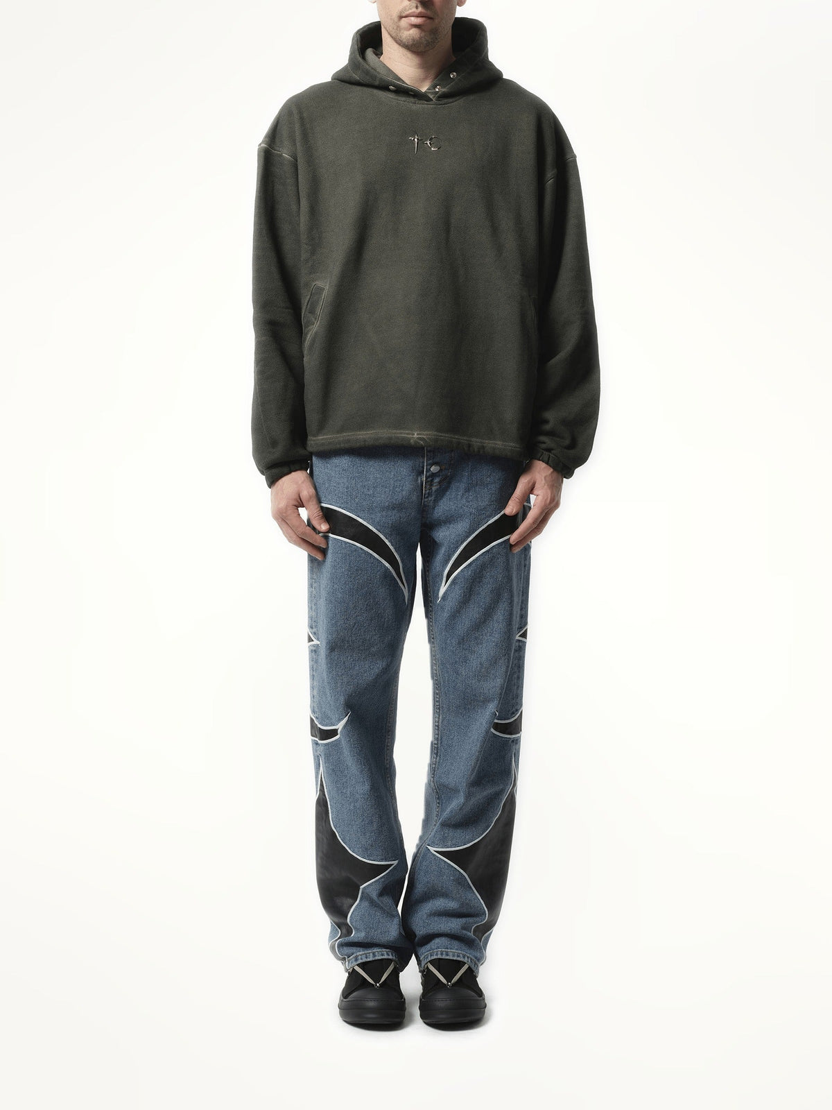Thug Club Color Emblem Hoodie in Khaki