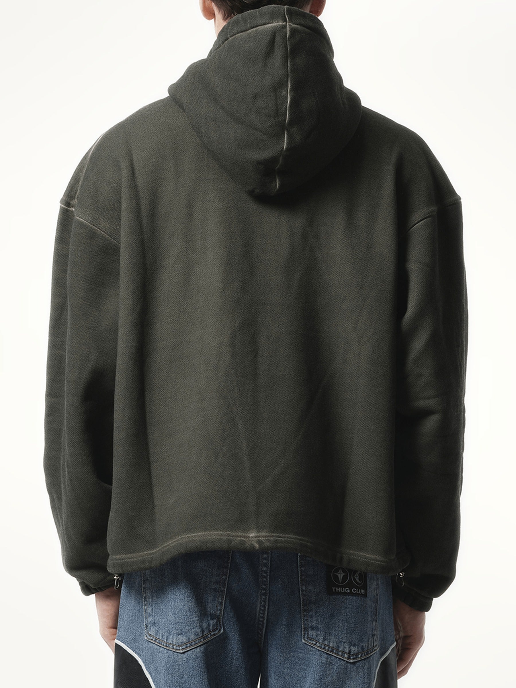 Thug Club Color Emblem Hoodie in Khaki