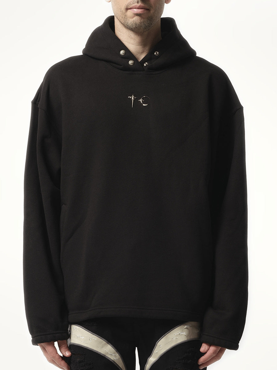 Thug Club Color Emblem Hoodie in Black