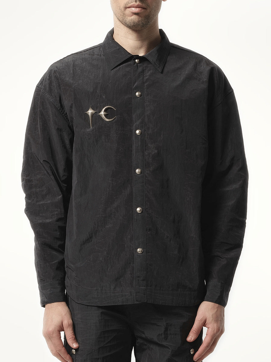 Thug Club Scarred Officer Shirt in Black