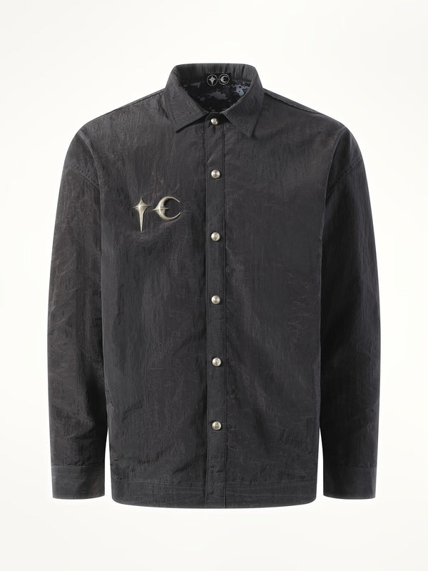 Thug Club Scarred Officer Shirt in Black