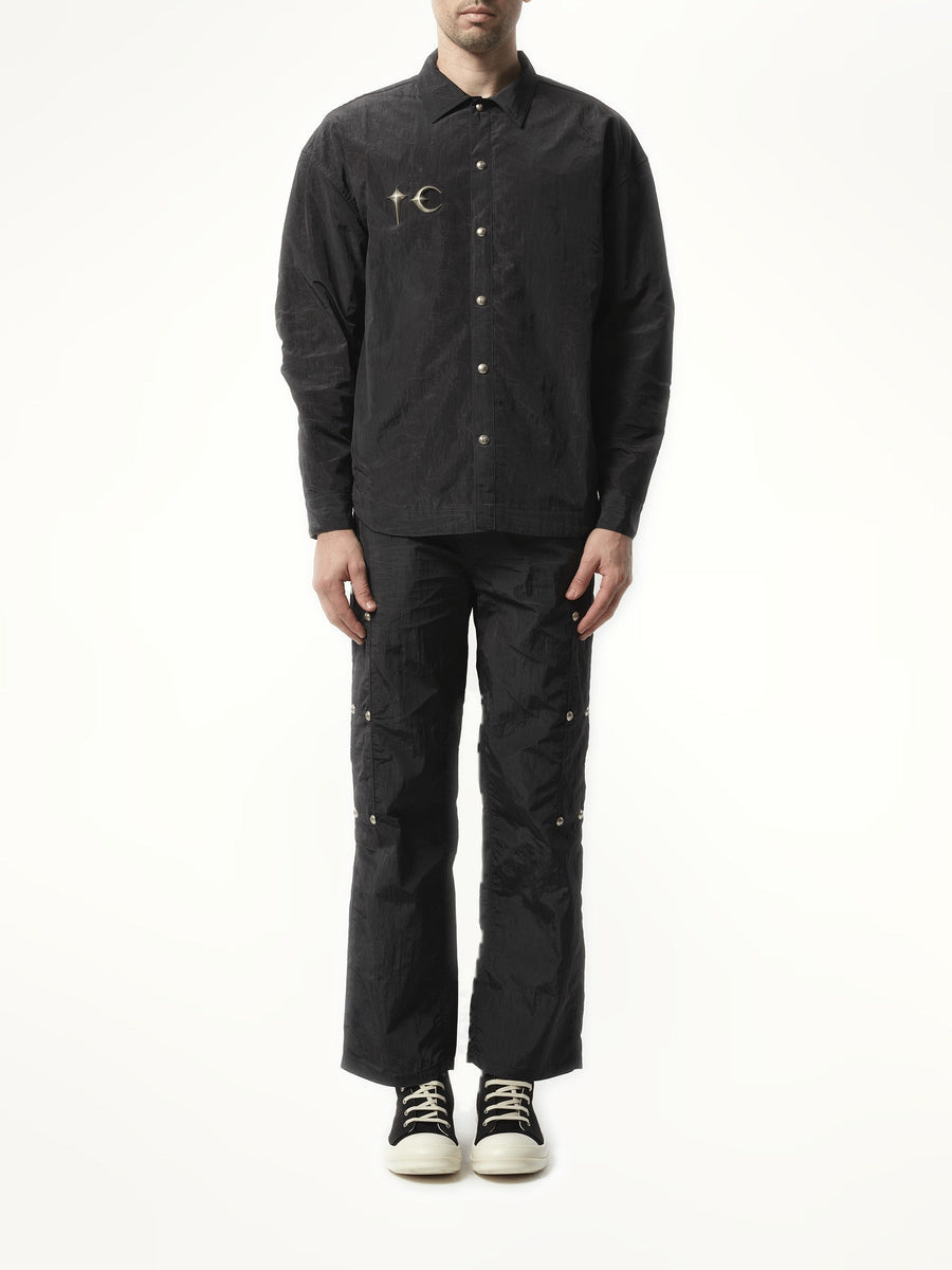 Thug Club Scarred Officer Shirt in Black