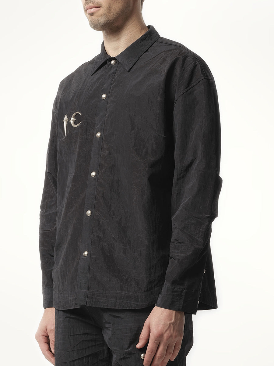 Thug Club Scarred Officer Shirt in Black