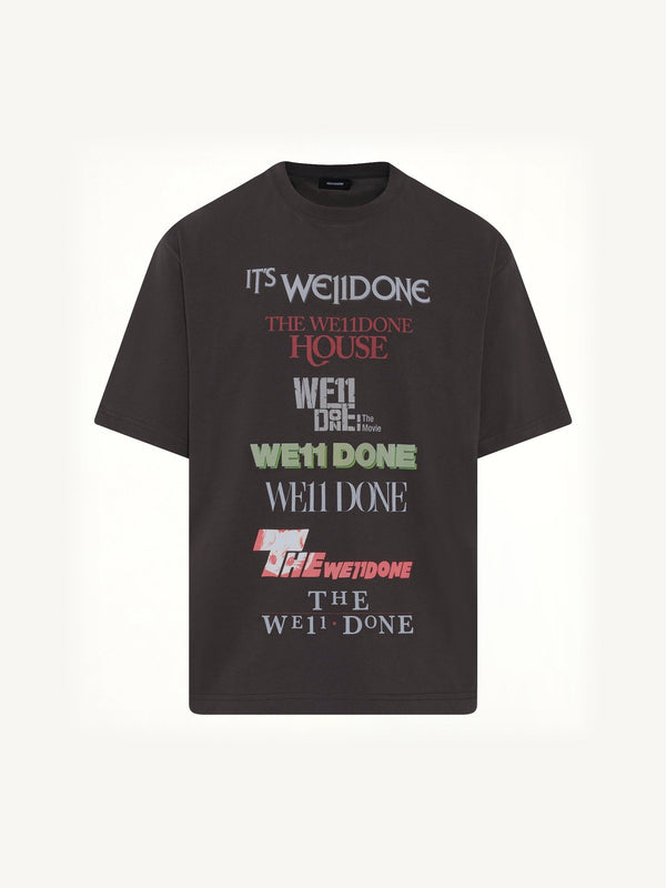 Multi Graphic Logo T-Shirt in Grey