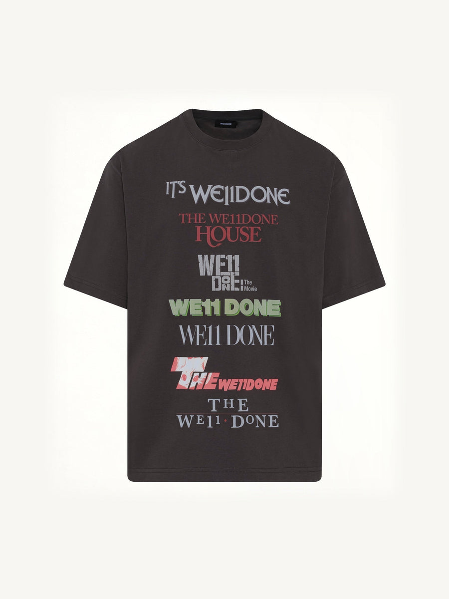 Multi Graphic Logo T-Shirt in Grey