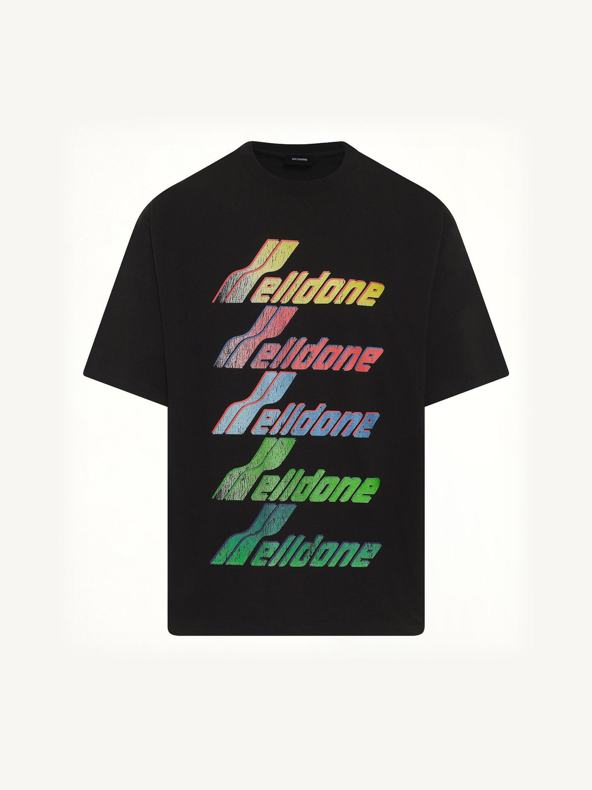 Multi Rainbow Logo T-Shirt in Black