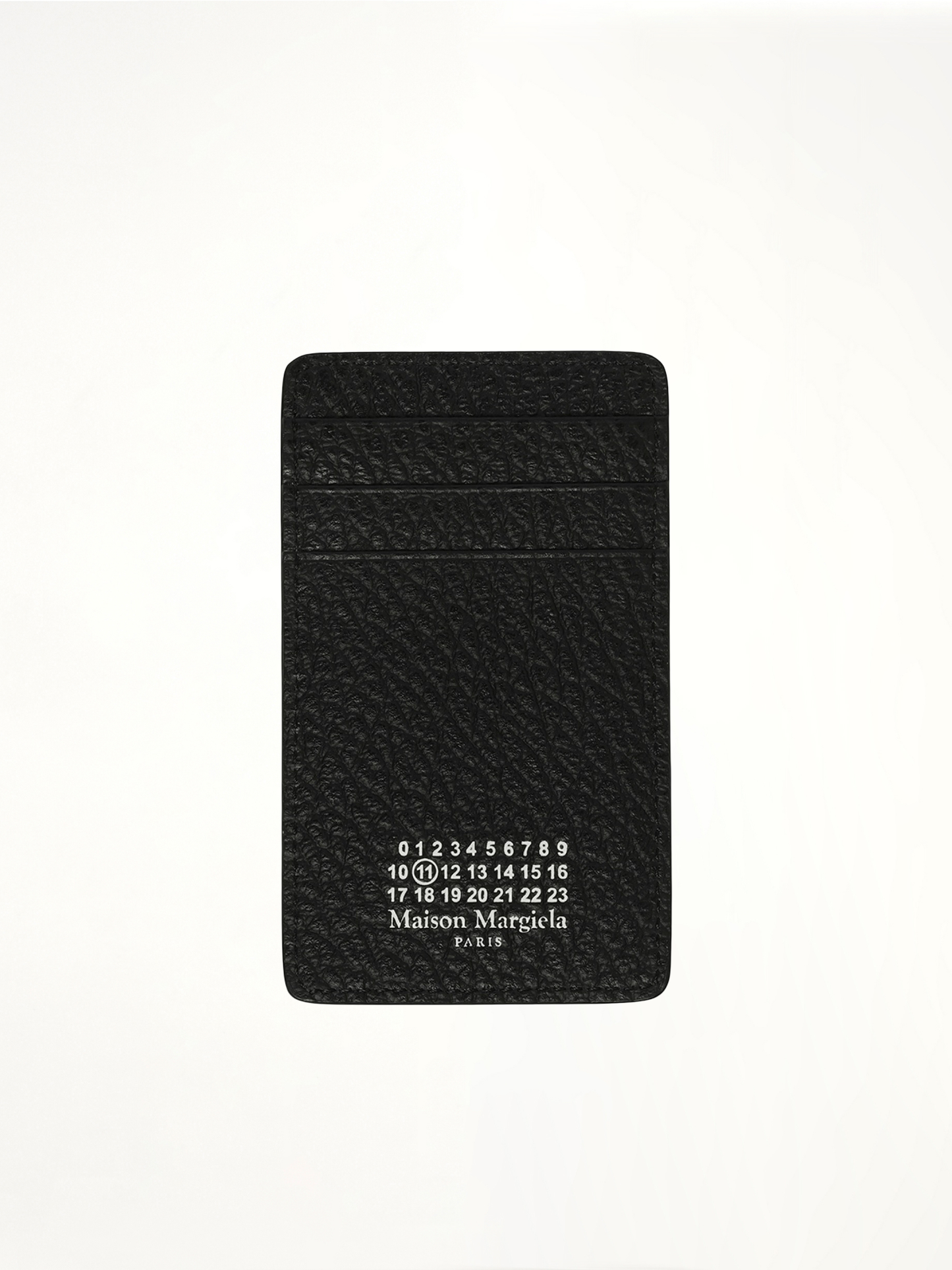 Logo Vertical Card Holder in Black