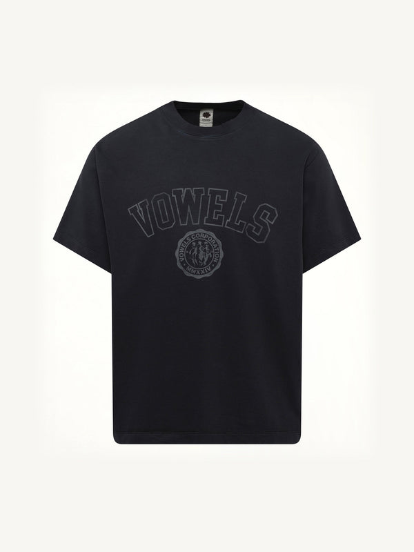 Faded Collegiate T-Shirt in Black