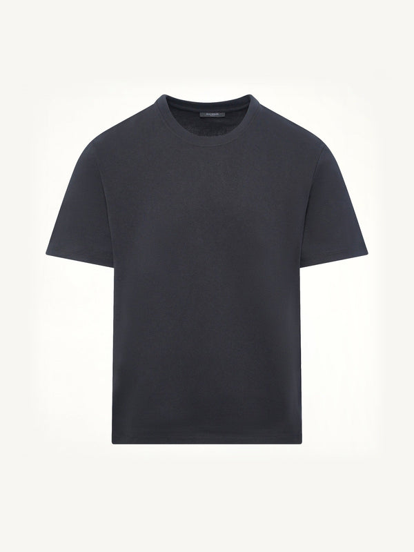 Back College Emblem T-Shirt in Black/White