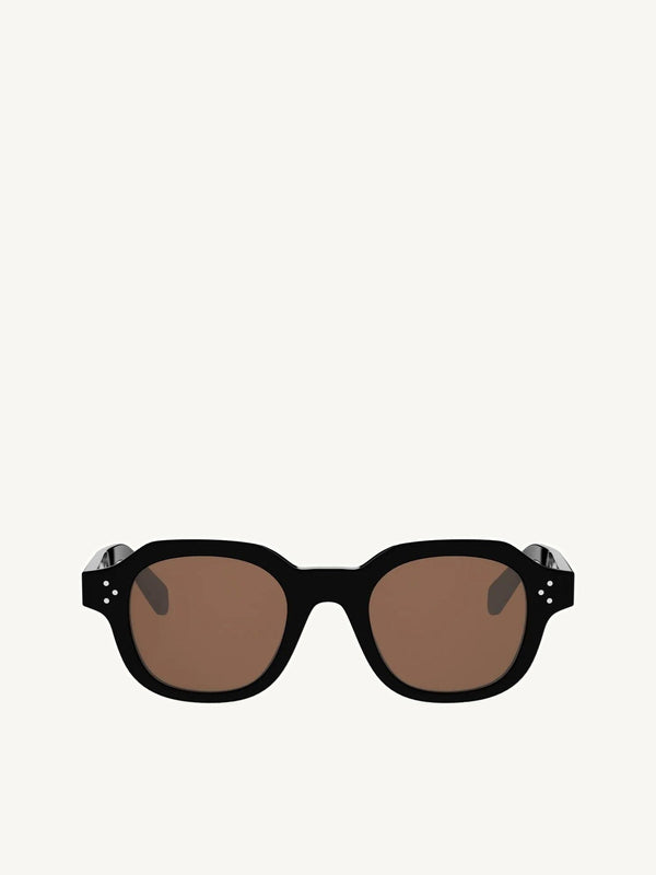 CL40326U Acetate Sunglasses in Shiny Black/Brown