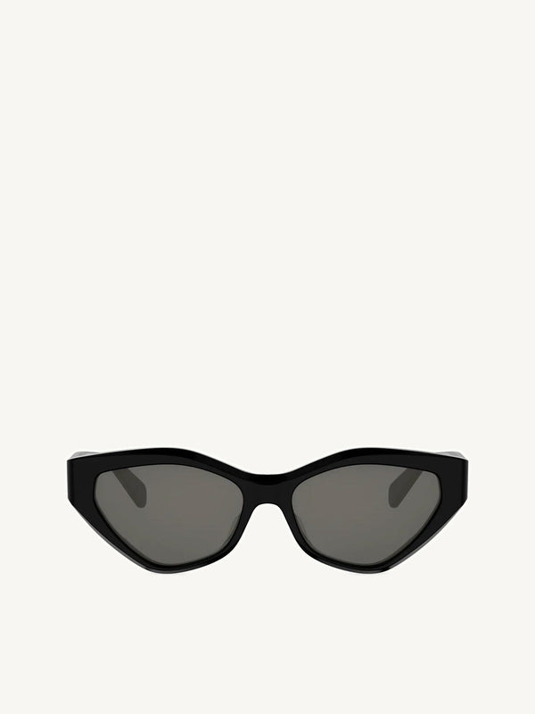 CL40323U Acetate Sunglasses in Shiny Black/Grey