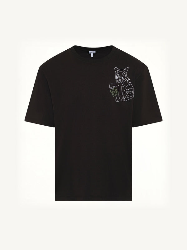 Louis Wain Loose Fit T-Shirt in Black