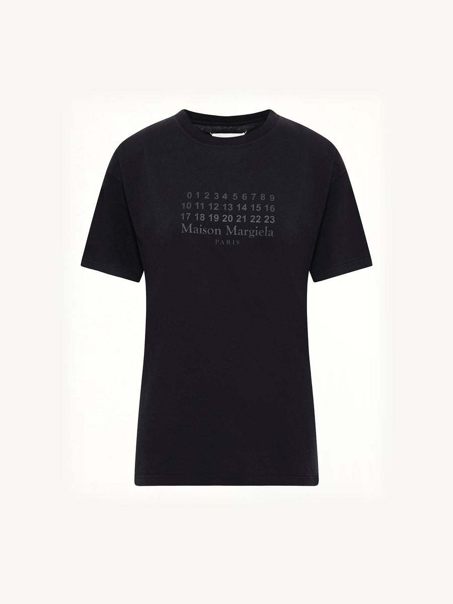 Maison Margiela Logo T-Shirt in Washed Black