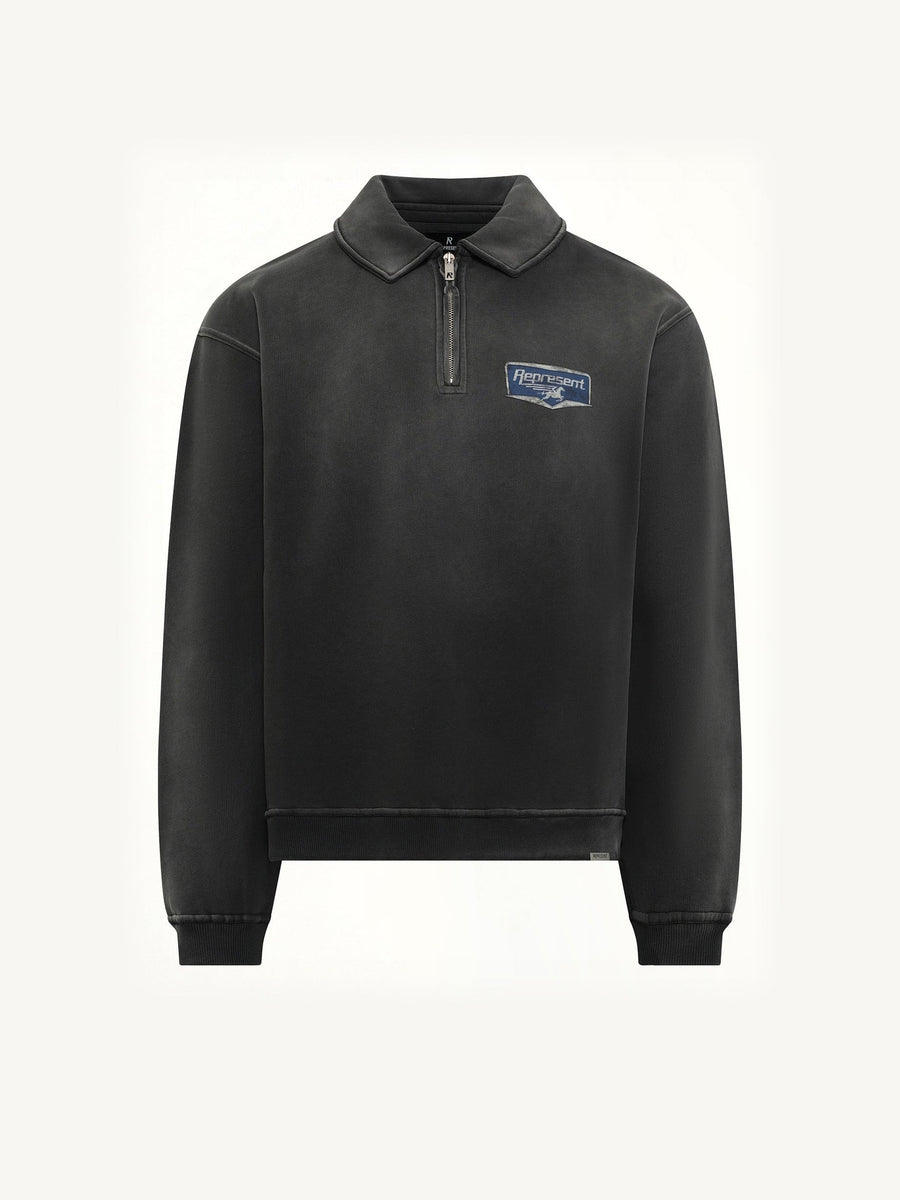 Nothing Faster Quarter Zip Sweatshirt in Stained Black