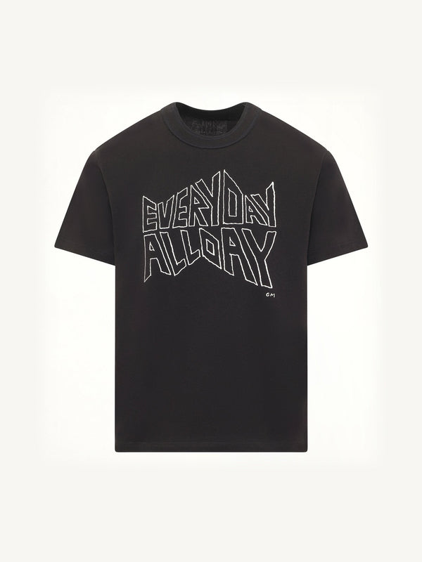 Geoff Sacai Print T-Shirt in Black