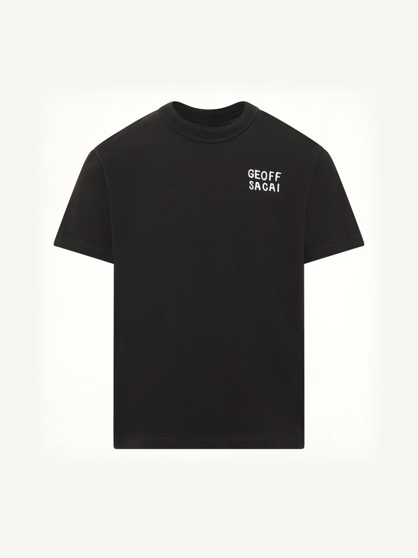 Geoff Sacai Embroidery T-Shirt in Black