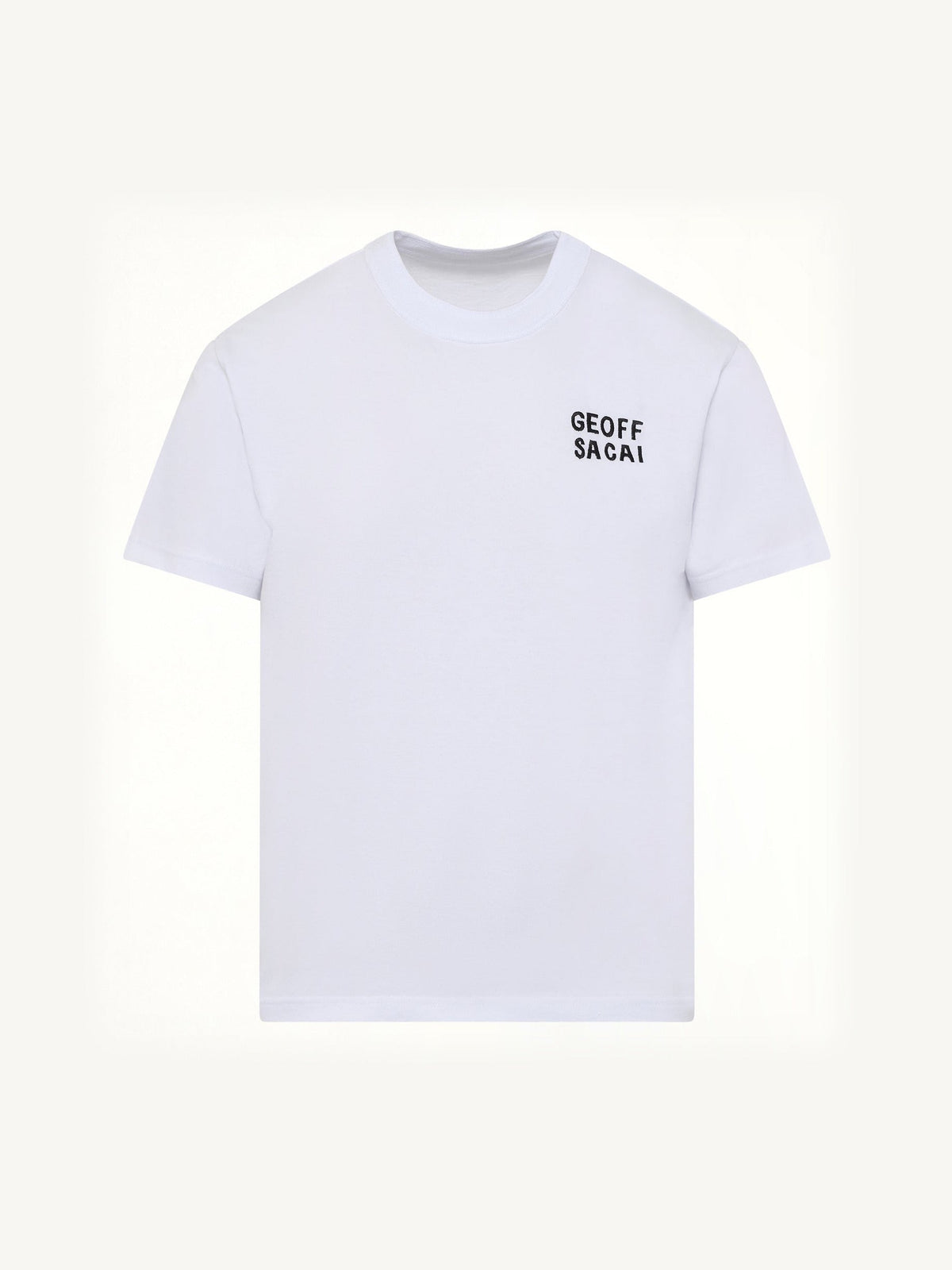 Geoff Sacai Embroidery T-Shirt in White