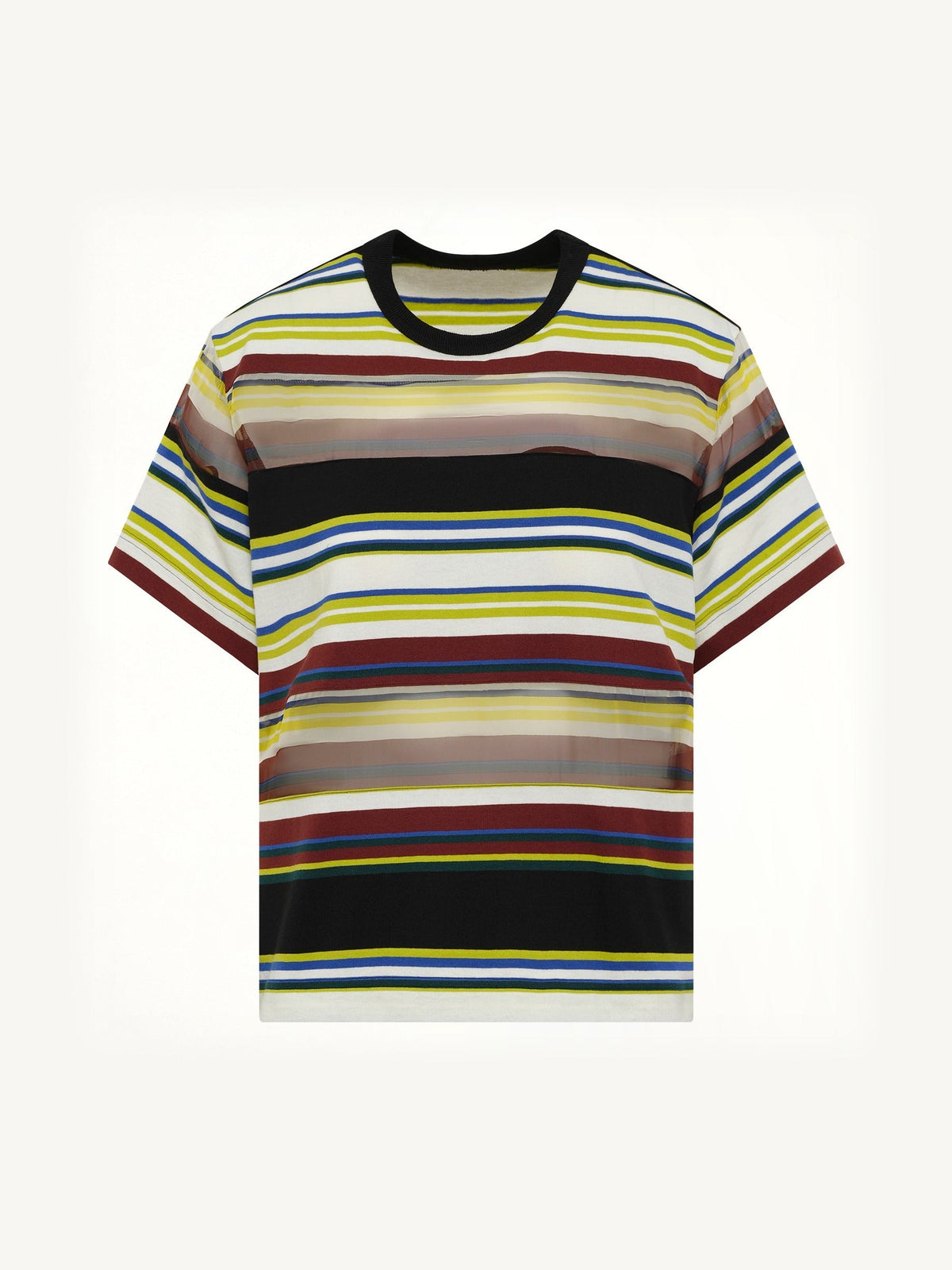 Stripe Cotton Jersey T-Shirt in Yellow