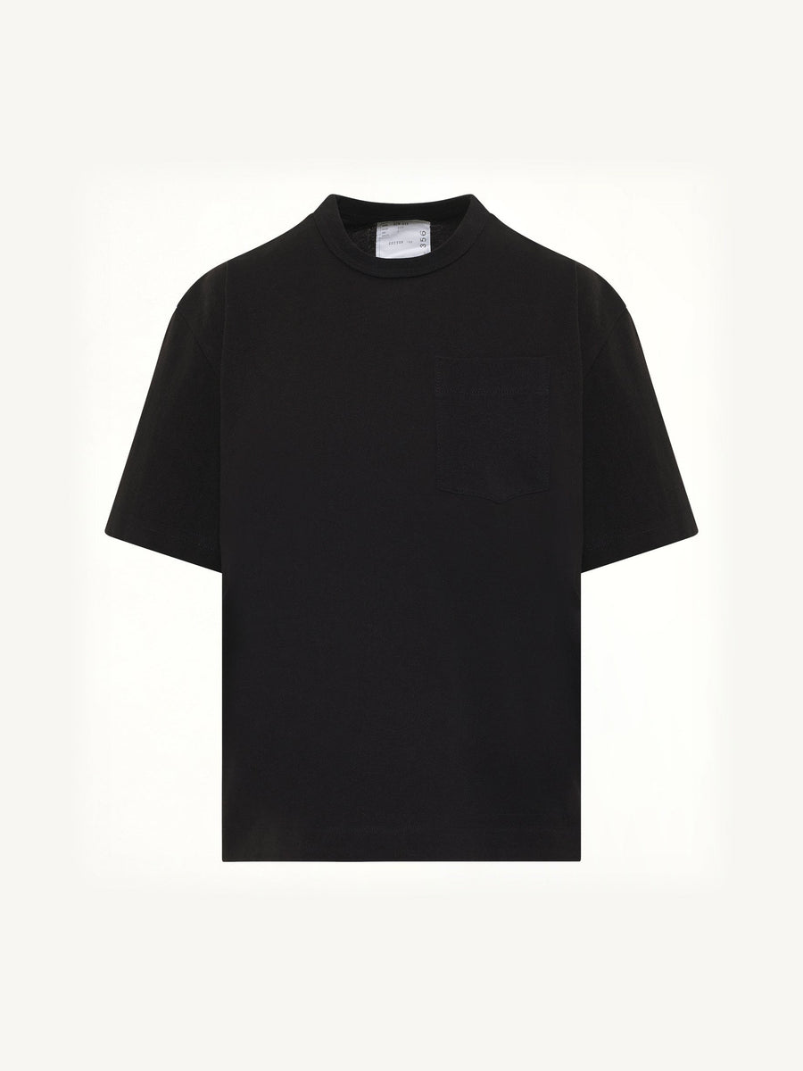 S Cotton Jersey T-Shirt in Black