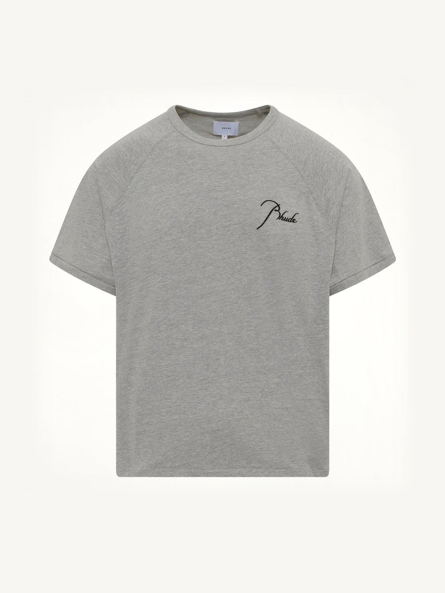 Classique Raglan T-Shirt in Heather Grey/Black