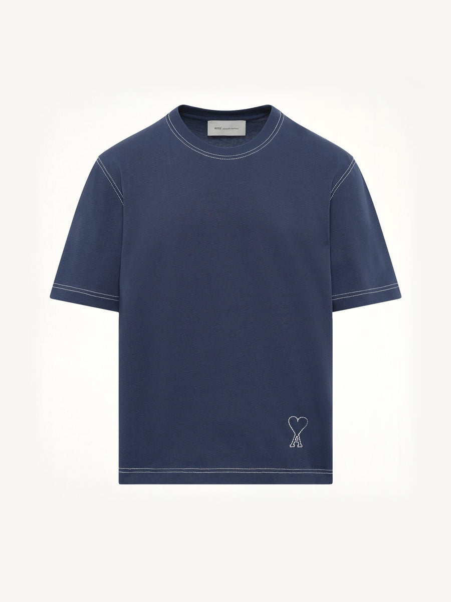 Topstitched ADC T-Shirt in Navy