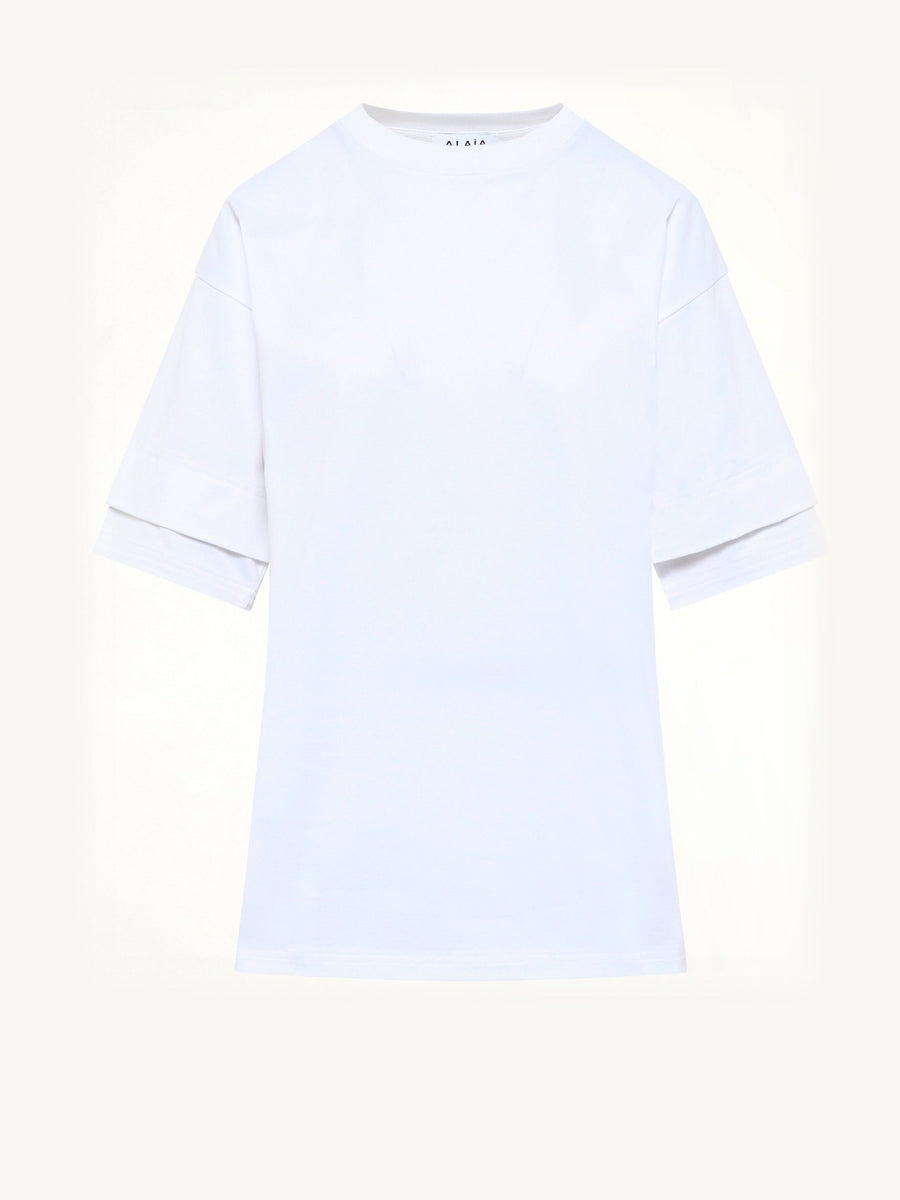 Layered T-Shirt in White